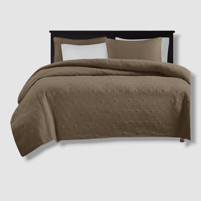 Madison Park Brown 3-Piece Reversible Quilt Set King/Cal King-image