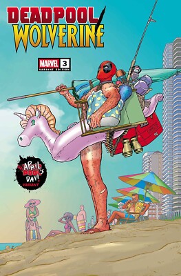DEADPOOL WOLVERINE #3 APRIL POOLS DAY VARIANT NM X-MEN LOGAN WADE MARVEL COMICS-image