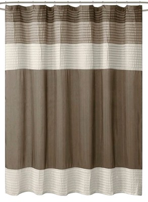 Madison Park Amherst MP70-223 72x72” Faux Silk Shades of Brown Shower Curtain -image