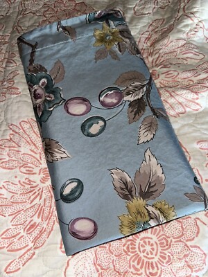 Pottery Barn Jamie Floral Bird STD Shams Slate Blue Leaves Set of 2-image