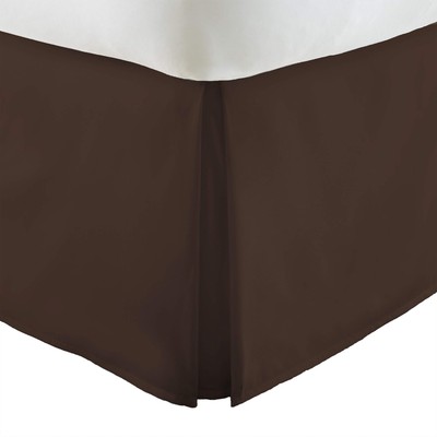 Home Collection Pleated Bed Skirt, California King, Chocolate-image