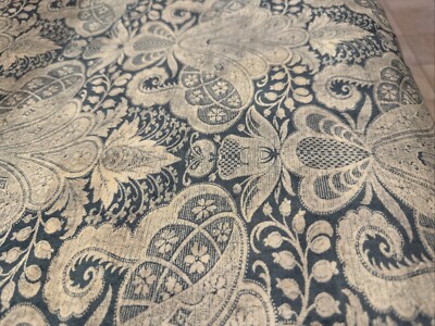 Pottery Barn Full/ Queen Janelle Damask Scroll Floral Duvet Cover 98” X 88”-image