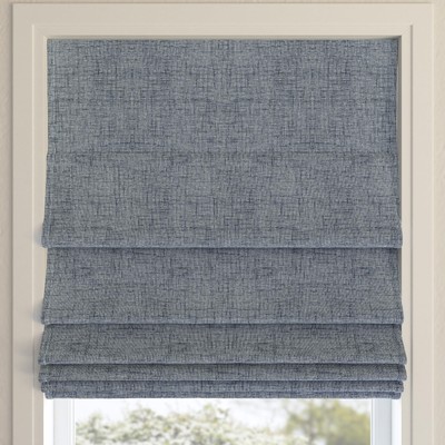 Sun Zero Seraphina Textured 100% Blackout Cordless Roman Shade, 27