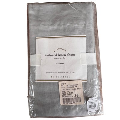 2 Pottery Barn Linen Shams - Standard size 26 x 20 Inch - Brand New-image