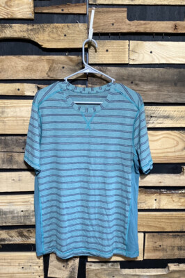 LULULEMON T.H.E CREW DOUBLE DIP STRIPE HEATHERED INKWELL VINTAGE GREEN LARGE-image