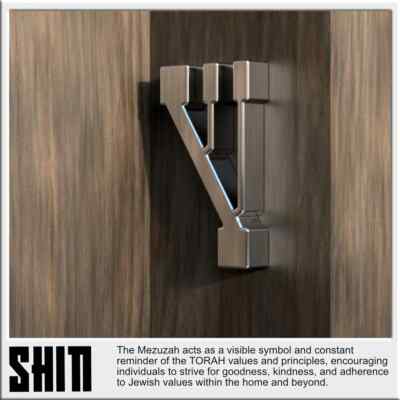 Shin Mezuzah Nickel - Jack Rubinstein - Artist - Designer Studio-image