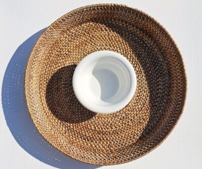 Calaisio Chip and Dip Tray. Large With Ceramic Dish-image