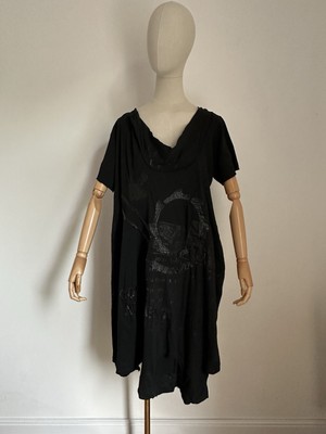 RUNDHOLZ Dip Women’s Dress Asymmetric Printed Black Size L!-image