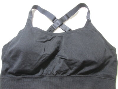 Dip Sport Bra Size 1X Black Wireless Lined Crossaback Pullover Athleticwear-image