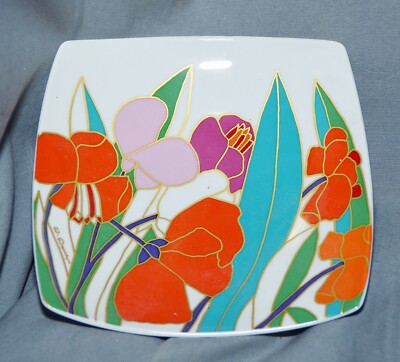 Decorative Plate Rosenthal, Studio Line, Flowers, Wolf Bauer, 17.5 cm-image