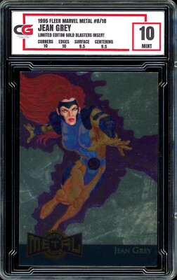 1995 Marvel Metal #8 ~ GOLD BLASTER ~ Jean Grey ~ GRADED CG 10-image