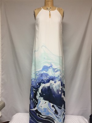 Bar III Womens Dip‑Dyed Full‑Length Maxi Dress 12055WB3 NWT Cobalt combo-image