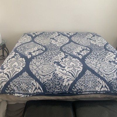 Madison Park Marcella Contemporary Duvet Cover & 1 pillowcase Full/Queen Indigo-image