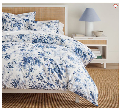 NEW Pottery Barn Garden Floral TWIN /TWIN XL Duvet Cover -Duvet cover only-image