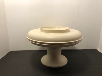 Tupperware Serve-It-All Pedestal Set 1531 1532 1533 Cake Stand Chip Dip Pie Dish-image