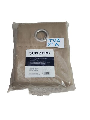 Sun Zero One Panel Curtian Size 54x84 Tan-image