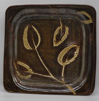 Vintage Studio Pottery Ceramic Tray Mary Dosch Brickyard of Shell Lake Pottery-image