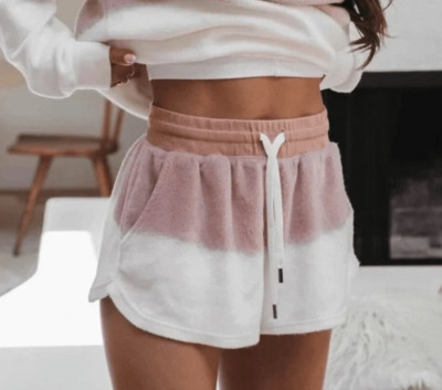 Feat Clothing NWT size XL Blanket Blend shorts dip dye coral Helen Owen-image