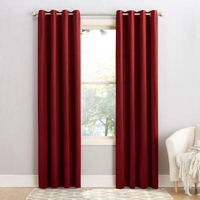 Sun Zero Barrow Energy Efficient Grommet Curtain Single Panel-image