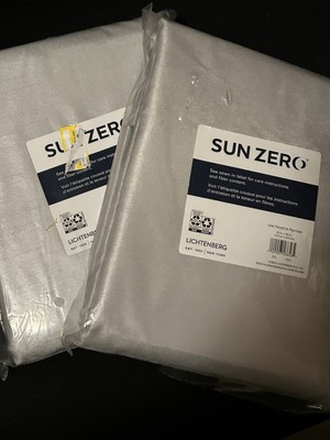 Set Of 2 Sun Zero Greyson Faux Dupioni Silk Thermal Extreme Blackout Curtains-image