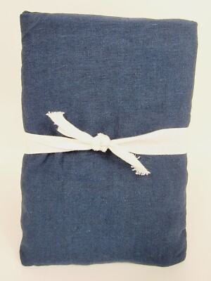 Pottery Barn Belgian Flax Linen King Pillow Sham•Midnight Blue•NWOT -image