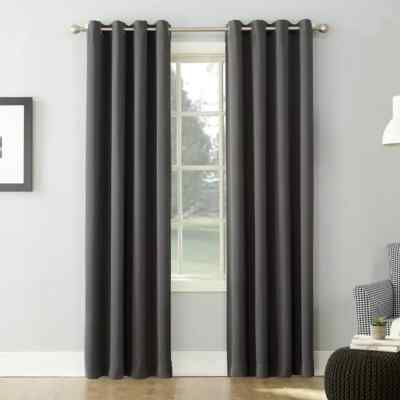 Sun Zero 1-Panel Blackout Grommet Window Curtain, Grey	 54