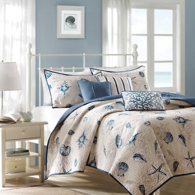 Madison Park Bayside Quilt Set with Throw Pillows-image