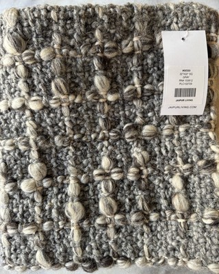 Pottery Barn Parks Handwoven Textured Wool Pillow Cover Grey Neutral 22x22 Jaipu-image