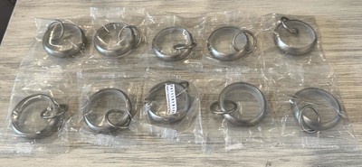 10 Pottery Barn Double Ring Curtain Rings Quiet Glide Small .75