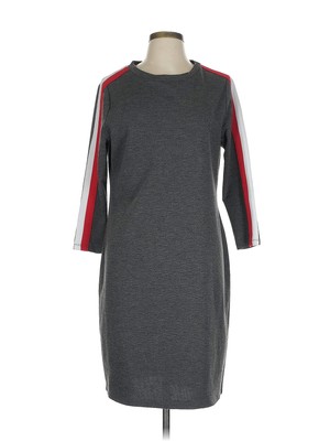 Dip Women Gray Casual Dress L-image
