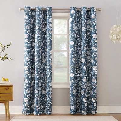 Jorah Botanical Print Thermal Insulated Energy Efficient Grommet Curtain Pane...-image