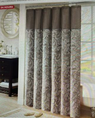 Madison Park Aubrey Jacquard Shower Curtain, 72