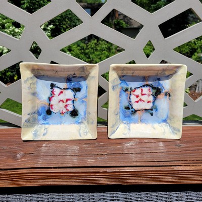 Set of (2) Studio Art Pottery Trays Multicolor - Size 6