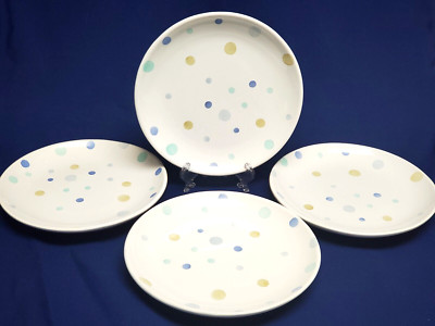 Pottery Barn DOT Set of 4 Dessert Salad Plates 8.25