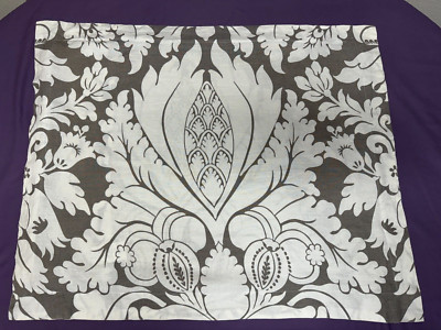 Pottery Barn  100% Linen Gray & White Floral Standard Pillowcase-image