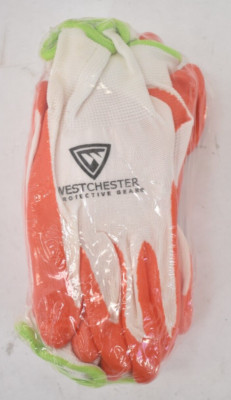 Lot of 5 Pairs Westchester Smooth Nitrile Orange Dipped Gloves Protective Gear-image