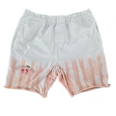 Boys Lie Womens Large Cherry Pie Tie Dye/Dip Dye French Terry Boyfriend Shorts-image