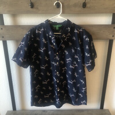 Dip Brand Men’s Casual Button Down Shirt Short Sleeve Floral Size XL Kroger-image