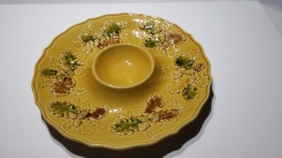 Vintage Dip Dish Oak Leaves Portagul-image