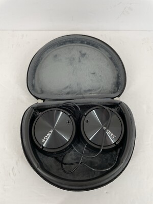 Sony MDR-ZX110NC Wired Over the Ear Headphones - Black With Case Works-image