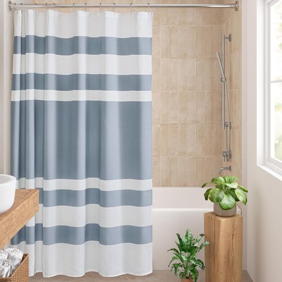 Madison Park Shower Curtain Waffle 72