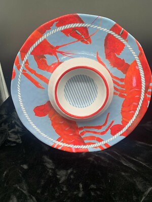 Cynthia Rowley  Divided Serving Dish  Tray Large Condiment  Chip & Dip-image