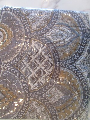 1 Pottery Barn Marcy  quilted standard  sham gray grey  New wo tag-image