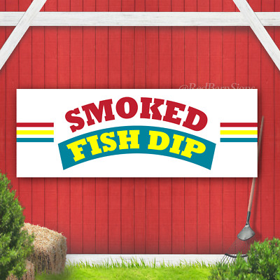 Smoked Fish Dip Indoor Outdoor Vinyl Banner Design-image