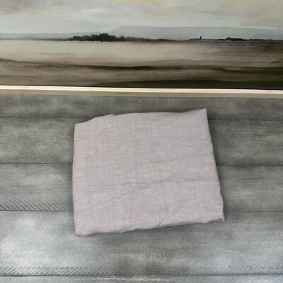 Pottery Barn Belgian Flax Linen Standard Pillow Sham (1) Smoky Quartz Cut Tags-image