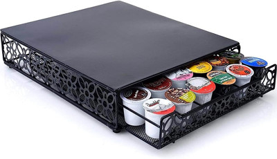 Home-It K Cup Holder for Counter - Storage Drawer for Keurig K-Cup Coffee Pod Or-image
