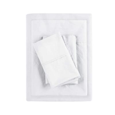 Madison Park Sheet Sets 200 Thread Cotton California King Hypoallergenic White-image