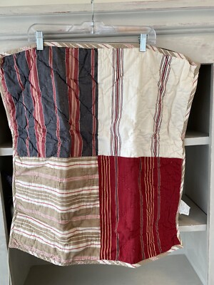 Pottery Barn - Pair of Multi-Stripe Patchwork Euro Shams - NWT-image