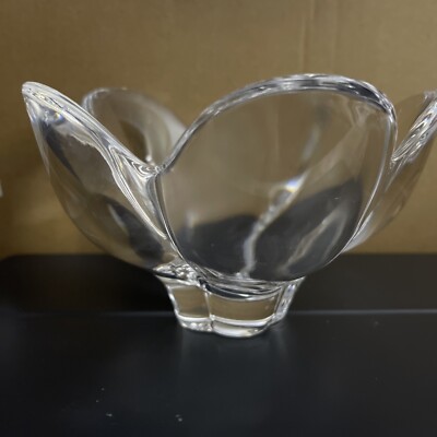 Orrefors Sweden Pomona Flower Shaped Crystal Bowl - Lars Hellsten Design-image