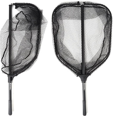 Large Fishing Net - Collapsible Landing Net with Extendable Handle, Knotless Nyl-image